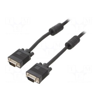 Cable | D-Sub 15pin HD plug,both sides | black | 1.5m