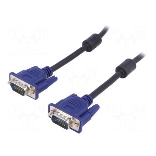 Cable | D-Sub 15pin HD plug,both sides | black | 5m