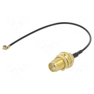 Cable | 0.1m | IPEX female angled,SMA socket | black