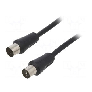 Cable | 1.8m | coaxial 9.5mm socket,coaxial 9.5mm plug | PVC | black