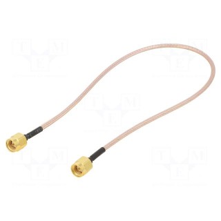 Cable | 50Ω | 0.3m | SMA plug,both sides | transparent | straight | 12"