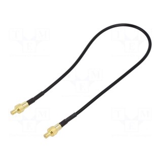 Cable | 50Ω | 0.3m | SMB male,both sides | PTFE | black | straight