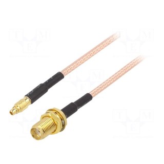 Cable | 50Ω | 0.5m | MMCX male,SMA female | shielded | PTFE | straight