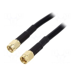 Cable | 50Ω | 0.2m | SMA plug,both sides | black