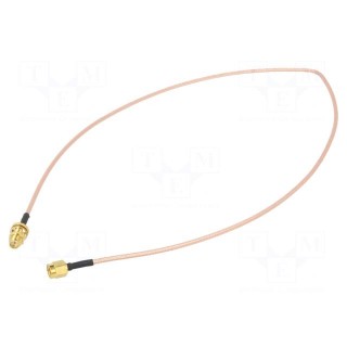 Cable | 50Ω | 0.61m | SMA male,SMA female | shielded | transparent