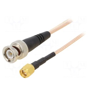 Cable | 50Ω | 0.91m | BNC plug,SMA plug | shielded | transparent | 36"