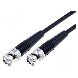 Cable | 50Ω | 1.5m | BNC plug,both sides | black