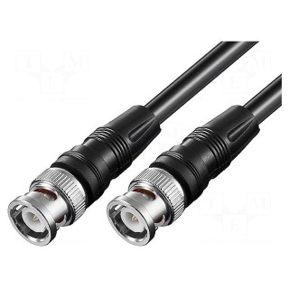 Cable | 50Ω | 1m | BNC plug,both sides | black