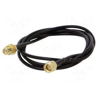 Cable | 50Ω | 10m | SMA socket,SMA plug | black | straight