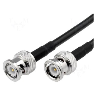 Cable | 50Ω | 0.5m | BNC plug,both sides | black