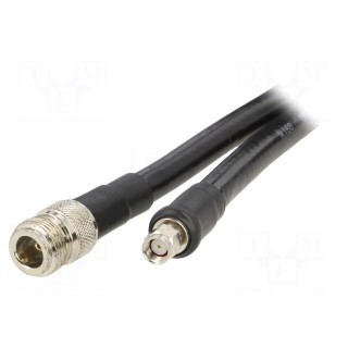 Cable | 50Ω | 5m | N female,RP-SMA male | PE | black