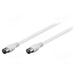 Cable | 75Ω | 1.5m | F plug "quick",both sides | shielded connectors