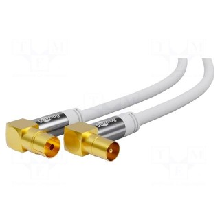 Cable | 75Ω | 3m | PVC | Full HD,works with 4K, UHD 2160p | white