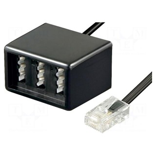 Transition: splitter | RJ11 plug,TAE F socket,TAE N socket x2