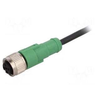 Connection lead | M12 | PIN: 3 | straight | 1.5m | plug | 250VAC | 4A