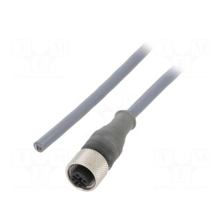 Connection lead | M12 | PIN: 3 | straight | 10m | plug | 250VAC | 2.7A | PUR