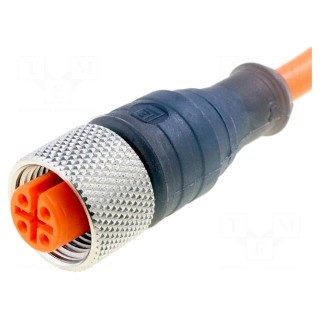 Connection lead | M12 | PIN: 3 | straight | 2m | plug | 250VAC | 4A | IP67