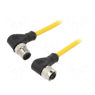 Connection lead | M12 | PIN: 4 | 10m | plug | 250VAC | 4A | PVC | IP68 | 250VDC