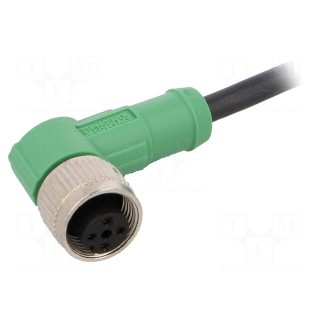 Connection lead | M12 | PIN: 4 | angled | 1.5m | plug | 250VAC | 4A | 250VDC