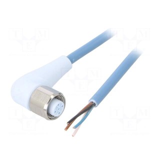 Connection lead | M12 | PIN: 4 | angled | 20m | plug | 250VAC | -40÷105°C
