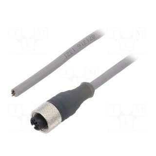 Connection lead | M12 | PIN: 4 | straight | 0.6m | plug | 250VAC | 2.5A