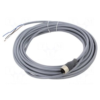 Connection lead | M12 | PIN: 4 | straight | 10m | plug | 250VAC | 3A | 300VDC