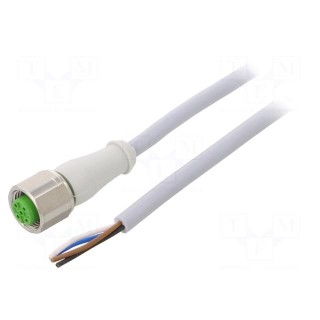 Connection lead | M12 | PIN: 4 | straight | 20m | plug | 250VAC | -25÷80°C