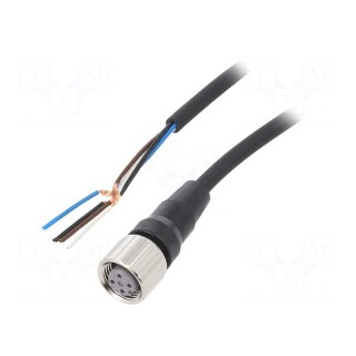 Connection lead | M12 | PIN: 4 | straight | Len: 10m | plug | 4A | -10÷80°C