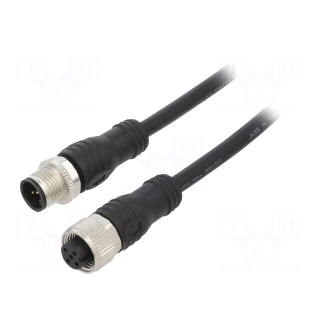 Connection lead | M12 | PIN: 5 | 10m | plug | max.80°C | PVC | IP67,IP69K