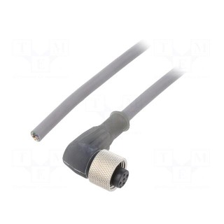 Connection lead | M12 | PIN: 5 | angled | 10m | plug | 63VAC | 2.5A | PVC
