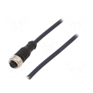 Connection lead | M12 | PIN: 5 | angled | 5m | plug | 60VAC | 4A | -35÷105°C
