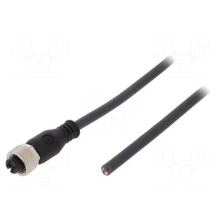 Connection lead | M12 | PIN: 5 | straight | 5m | plug | 125VAC | 4A | female