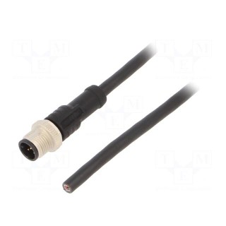 Connection lead | M12 | PIN: 5 | straight | 5m | plug | 60VAC | 4A | -20÷80°C