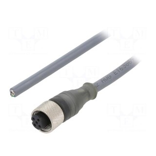 Connection lead | M12 | PIN: 5 | straight | 5m | plug | 63VAC | 2.2A | PUR