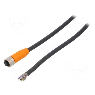 Connection lead | M12 | PIN: 8 | straight | 25m | plug | 4A | -25÷80°C | PUR
