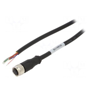 Connection lead | M12 | PIN: 8 | straight | 2m | plug | 30VAC | 2A | PVC | IP68