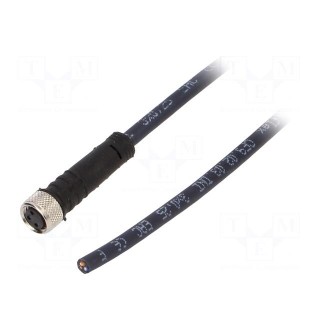 Connection lead | M8 | PIN: 3 | straight | 3m | plug | 60VAC | 4A | -35÷105°C