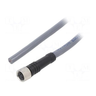 Connection lead | M8 | PIN: 3 | straight | 3m | plug | 63VAC | 2.7A | PUR