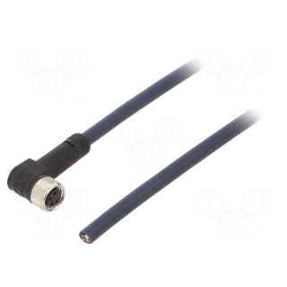 Connection lead | M8 | PIN: 4 | angled | 10m | plug | 30VAC | 4A | -35÷105°C