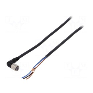 Connection lead | M8 | PIN: 4 | angled | 5m | plug | 1A | -25÷70°C | IP67