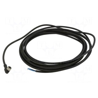 Connection lead | M8 | PIN: 4 | angled | 5m | plug | 60VAC | 4A | -5÷80°C
