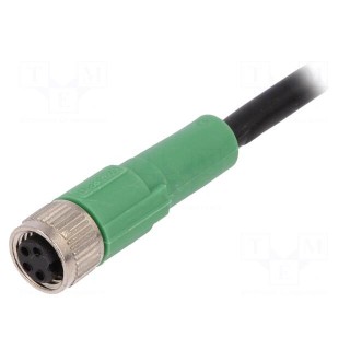 Connection lead | M8 | PIN: 4 | straight | 10m | plug | 30VAC | 4A | -25÷90°C