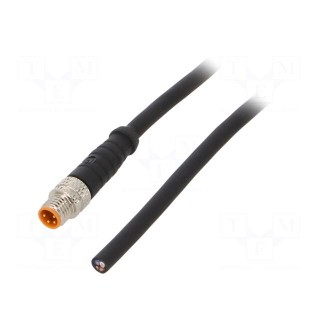 Connection lead | M8 | PIN: 4 | straight | 2m | plug | 50VAC | 4A | -25÷80°C