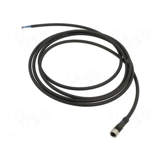 Connection lead | M8 | PIN: 4 | straight | 2m | plug | 60VAC | 4A | -5÷80°C