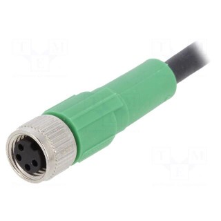 Connection lead | M8 | PIN: 4 | straight | 3m | plug | 30VAC | 4A | -25÷90°C