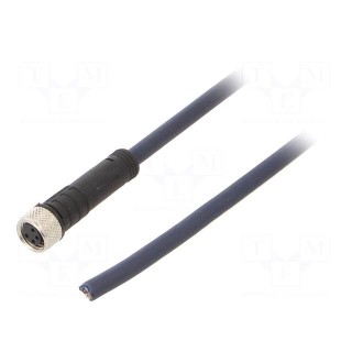 Connection lead | M8 | PIN: 4 | straight | 3m | plug | 30VAC | 4A | -35÷105°C