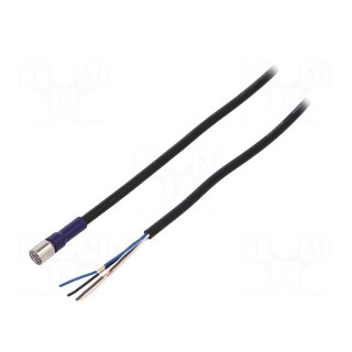Connection lead | M8 | PIN: 4 | straight | 5m | plug | 0.5A | -10÷65°C | IP67