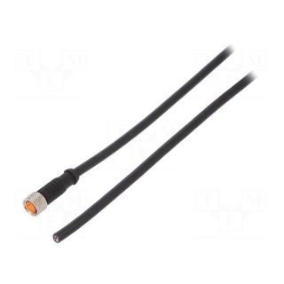 Connection lead | M8 | PIN: 4 | straight | 5m | plug | 50VAC | 4A | -25÷80°C