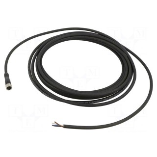 Connection lead | M8 | PIN: 4 | straight | 5m | plug | 60VAC | 4A | -5÷80°C