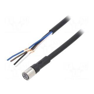 Connection lead | M8 | PIN: 4 | straight | Len: 10m | plug | 1A | -10÷80°C